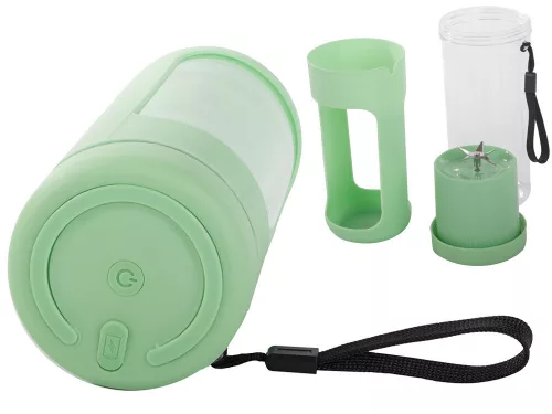 Hordozható USB-smoothie-keverő, vezeték nélküli jégaprító, pánttal zöld