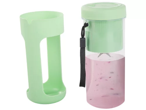 Hordozható USB-smoothie-keverő, vezeték nélküli jégaprító, pánttal zöld