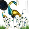 SOLAR KERT LÁMPA PÁVA LED KERTI DÍSZÍTÉS MELEG SZÍN