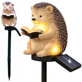   NAPELEMES LED-LÁMPA ALKONYATÉRZÉKELŐVEL KERTI SÖTÉTEDÉS ÉS HEDGEHOG DÍSZÍTŐ HEDGEHOG