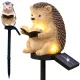 NAPELEMES LED-LÁMPA ALKONYATÉRZÉKELŐVEL KERTI SÖTÉTEDÉS ÉS HEDGEHOG DÍSZÍTŐ HEDGEHOG