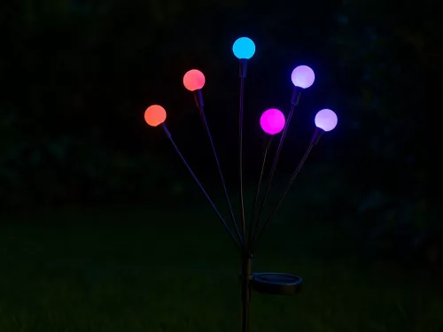 SOLAR KERT LÁMPÁK GYÖNGYÖK 2 DARAB 6 RGB LED LÁMPÁVAL HOSSZ 70 CM