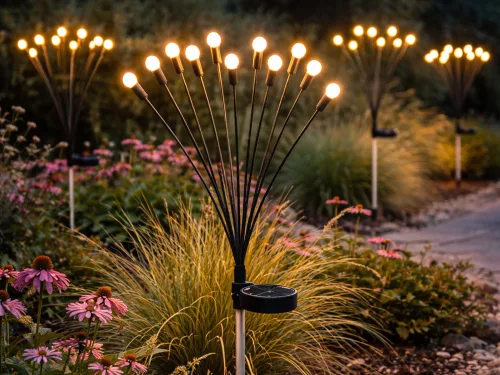 Solar kert lámpák gyöngyök 2 darab, minden egyik 10 led lámpával, 70 cm hosszú