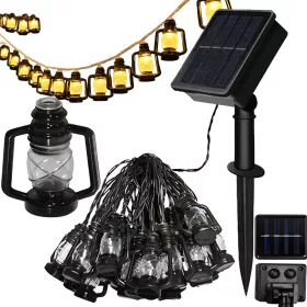   SOLAR LED KERTI LÁMPÁK FÜZÉR LÁMPÁSOK ERkéLYEKHEZ TERASZOKHOZ DEKORATÍV
