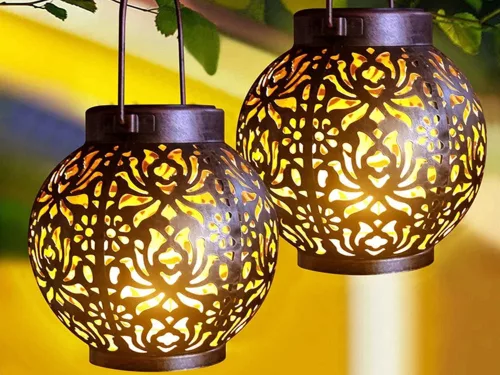 DEKORATÍV NAPENERGIA-LÁMPÁS LED NAPENERGIA-LÁMPÁS FEKETE FÜGGŐ LÁMPA