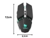 Vezeték nélküli gamer egér számítógéphez USB RGB LED háttérvilágítással