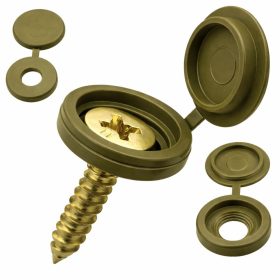   Arany csavarburkolatok, 100 darab, burkolatok bútorcsavarokhoz