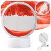 3d homok lámpa mozgó dinamikus homok dekoratív asztali usb led rgb piros