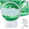 3d homok lámpa mozgó dinamikus homok dekoratív asztali usb led rgb zöld