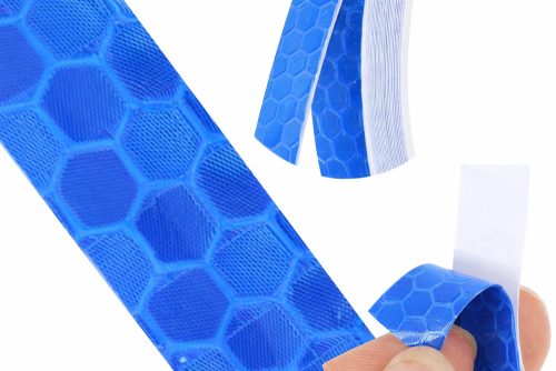 Fényvisszatérő szalag visszatérő kerékpár motoros autó önrakódó matrica 8 m kék