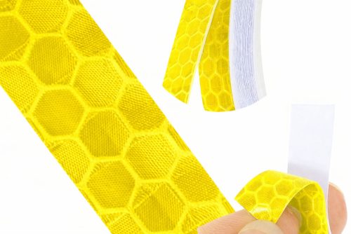 Fényvisszatérő szalag visszatérő kerékpár motoros autó önrakódó matrica 8 m sárga