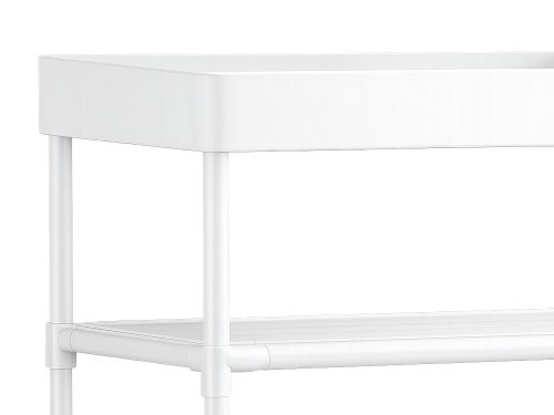 5 szintes cipőállvány fém szekrény szervező polccal fehér