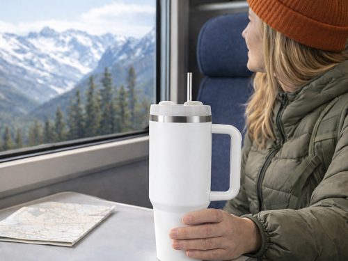 Nagy termokancsó 1,2 l szálával és acél fogantyúval termosz