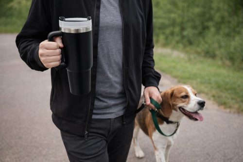 Nagy termokancsó 1,2 l szálával és acél fogantyúval termosz