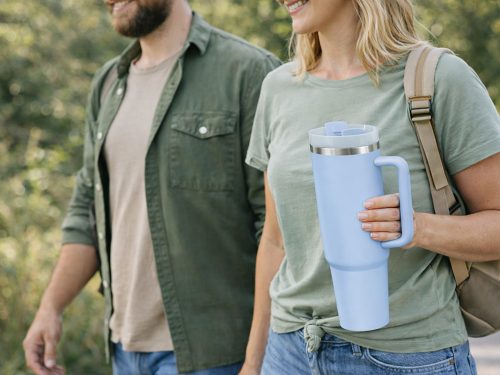 Nagy termokancsó 1,2 l szálával és acél fogantyúval termosz