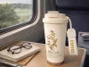 Thermal mug 530 ml szalmával és acél fogantyúval