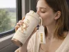 Thermal mug 530 ml szalmával és acél fogantyúval