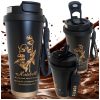 Thermal mug 530 ml szalmával és acél fogantyúval