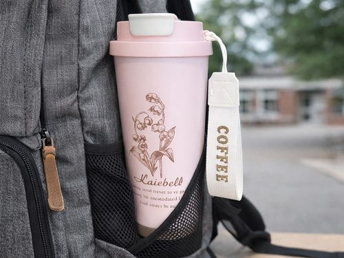 Thermal mug 530 ml szalmával és acél fogantyúval