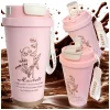 Thermal mug 530 ml szalmával és acél fogantyúval