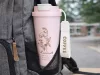 Thermal mug 530 ml szalmával és acél fogantyúval