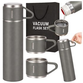 400 ml-es termosz, 3 csészés, rozsdamentes acélból