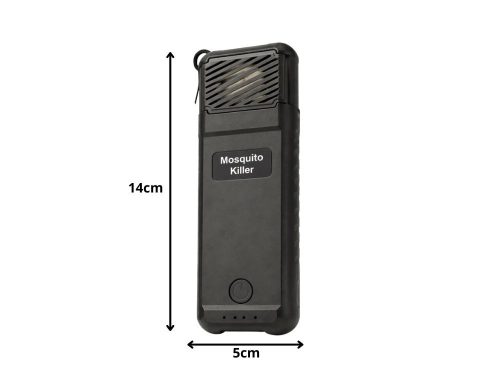 Hordozható USB szúnyogriasztó 6 utántöltővel, fekete