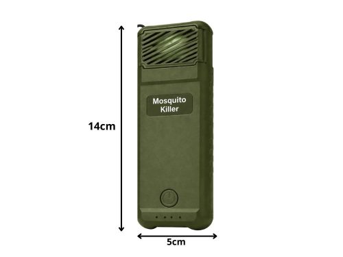 Hordozható USB szúnyogriasztó 6 utántöltővel, zöld