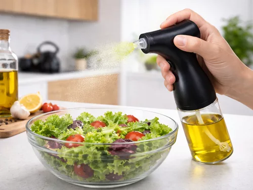 OLAJ ÉS ECET-PERMETEZŐ, ELEKTROMOS ADAGOLÓ, 200 ml-es ÜVEGPERMETEZŐ fekete