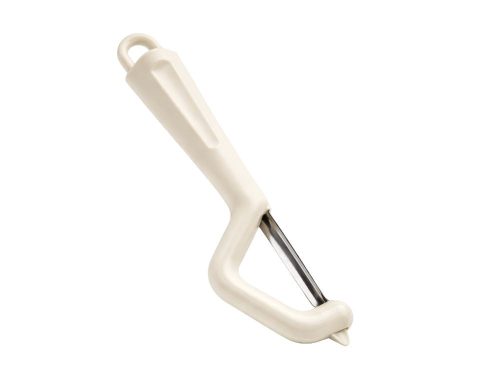 Zöldség- és gyümölcshámozó, kettős pengével, ergonómikus kialakítású kaparó