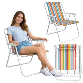   Összecsukható kerti strandszék háttámlával, utazási és kempingcélokra, könnyű
