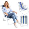 Összecsukható, háttámlával ellátott strandszék – túra- és kempingcélokra, könnyű