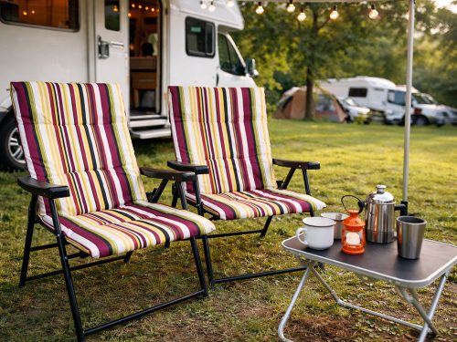 Összcsukható turisták számára készült strand- és kertiszék matrac könnyű, kempingezéshez színes