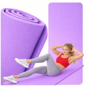 Jóga pilates fitness torna szőnyeg 170 cm vastag lila