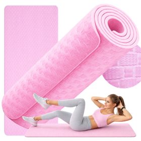   Jóga pilates fitness torna szőnyeg 180 cm vastag rózsaszín