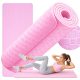 Jóga pilates fitness torna szőnyeg 180 cm vastag rózsaszín