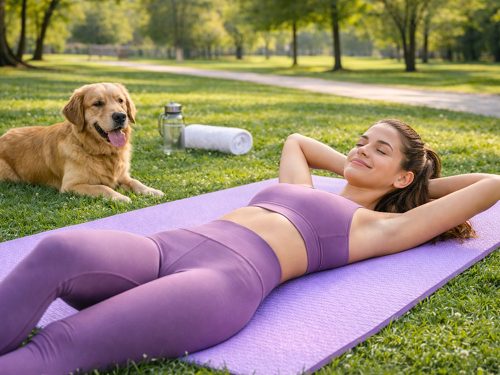 Jóga pilates fitness torna edzőszőnyeg 190 cm vastag lila