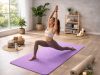 Jóga pilates fitness torna edzőszőnyeg 190 cm vastag lila