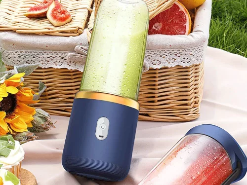 HORDOZHATÓ BLENDER, ELEKTROMOS KEVERŐGÉP, USB-TÖLTÉS, 6 KÉS, SMOOTHIE