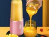 HORDOZHATÓ BLENDER, ELEKTROMOS KEVERŐGÉP, USB-TÖLTÉS, 6 KÉS, SMOOTHIE