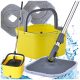 360°-ban forgó felmosófej, vödör, 2 db mikroszálas betét és lefolyó sárga