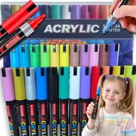 Set de piață acrilic 24 piese set impermeabil