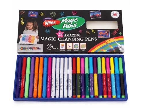 Markere magice care își schimbă culoarea, set creativ cu 25 de piese
