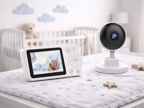 Monitor electronic pentru bebeluși, cameră cu microfon, mod nocturn live, cântece de leagăn LCD, parte, fapt