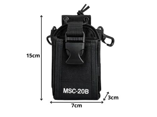 Övre szerelhető rádiós adóvevő tok vállpánttal