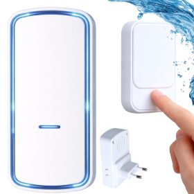   Vezeték nélküli, kinetikus led-es csengő ajtóhoz és kapuhoz, 130 m hatótávolsággal, vízálló fehér