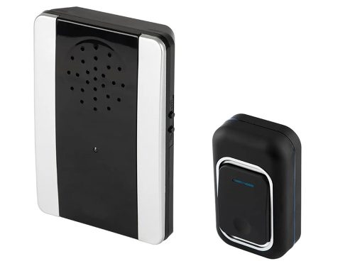 Vezeték nélküli ajtócsengő, 150 m hatótávolság, 2 vízálló gomb, led