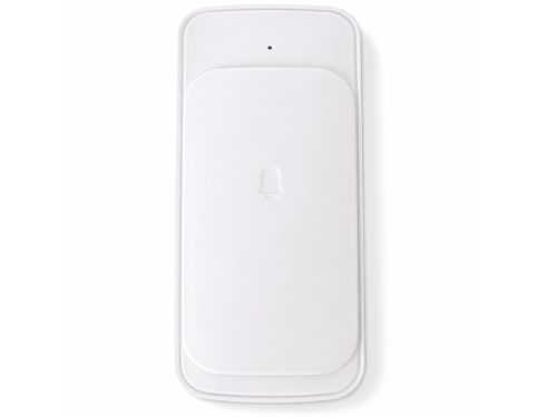 Vezeték nélküli ajtó- és kapucsengő, 300 m hatótávolság, led-es, elemes, vízálló fehér