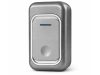 Vezeték nélküli ajtó- és kapucsengő, 300 m hatótávolság, led-es, elemes, vízálló szürke
