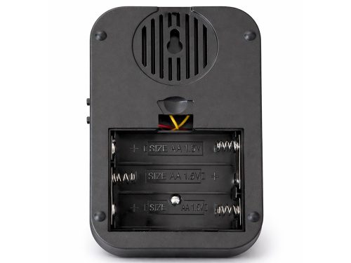 Vezeték nélküli ajtó- és kapucsengő, 300 m hatótávolság, led-es, elemes, vízálló szürke